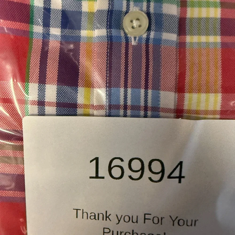 Polo Ralph Lauren Shirt Mens XL Vibrant Multicolor Plaid Classic Fit Performance